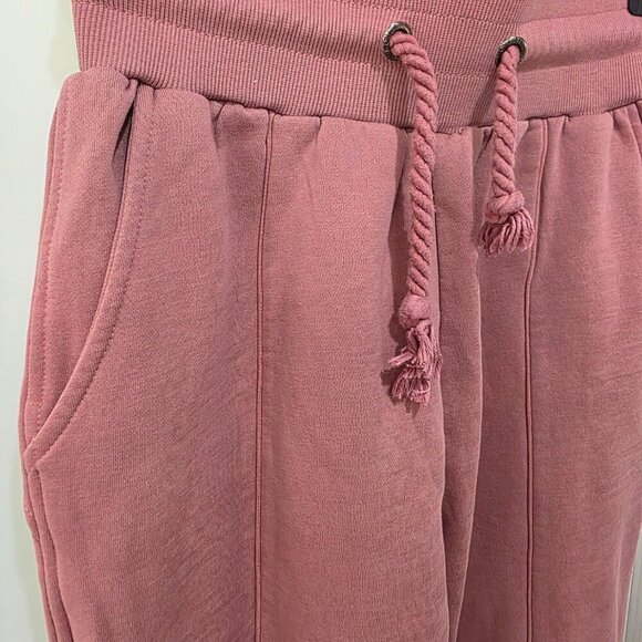 Lounge Women’s 3-Piece Set – Pink Bralette, Cropped Crewneck Sweatshirt & Sweatp - Picture 14 of 15